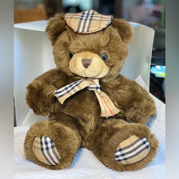 BURBERRY the THOMAS BEAR🔥Nova Check Hat/Scarf/& Feet🔥snuggly soft, Perfect❤️🧸 - Picture 3 of 8